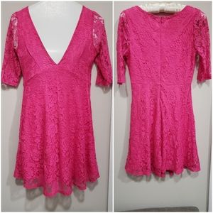 TCEC Pink Lace Dress Size Small